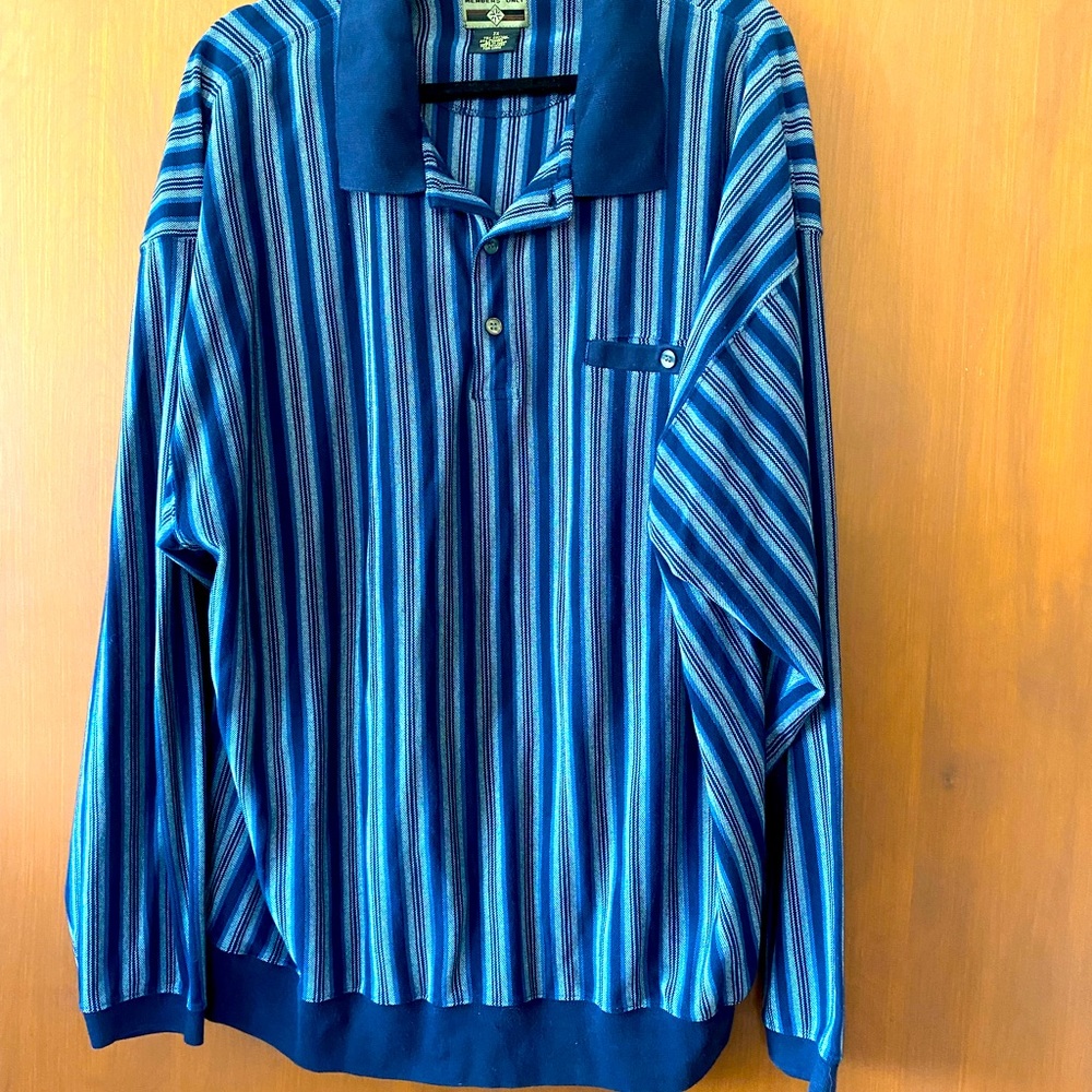 Mens Members Only striped shirt